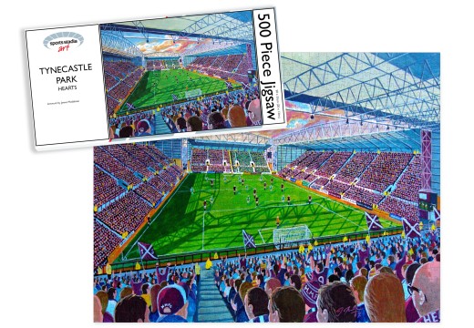 Tynecastle Park Stadium Fine Art Jigsaw Puzzle - Hearts FC 